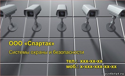 Визитка системы охраны и безопасности