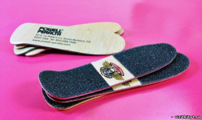 Оригинальная визитка скейтов компании Powell Peralta 